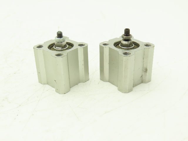 SMC CQ2A20-15DC Pneumatic Air Cylinder 20mm Bore 15mm Stroke 145psi Lot of 2