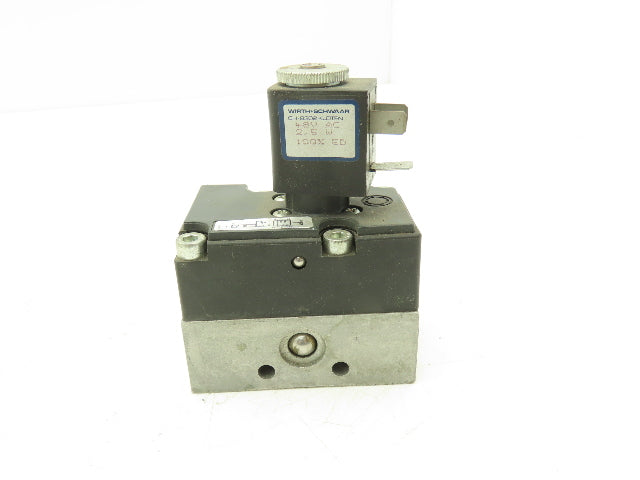 Wirth+Schwaar 1064624 Pneumatic Solenoid Valve 48VAC 4 Way 2 Pos 1/4"NPT