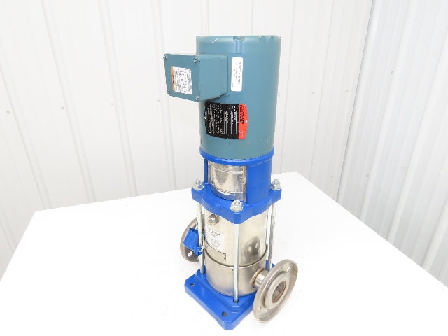 Goulds 4SVBK3 Inline Vertical Centrifugal Pump 2" Flanged 304SS 3/4Hp 230/460V