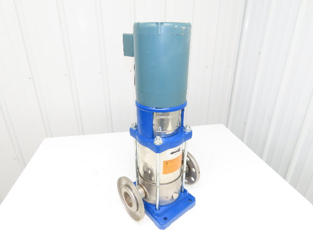 Goulds 4SVBK3 Inline Vertical Centrifugal Pump 2" Flanged 304SS 3/4Hp 230/460V