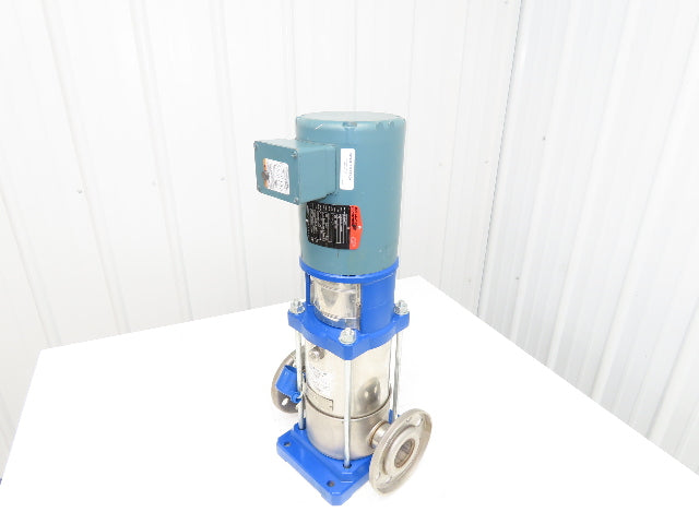 Goulds 4SVBK3 Inline Vertical Centrifugal Pump 2" Flanged 304SS 3/4Hp 230/460V
