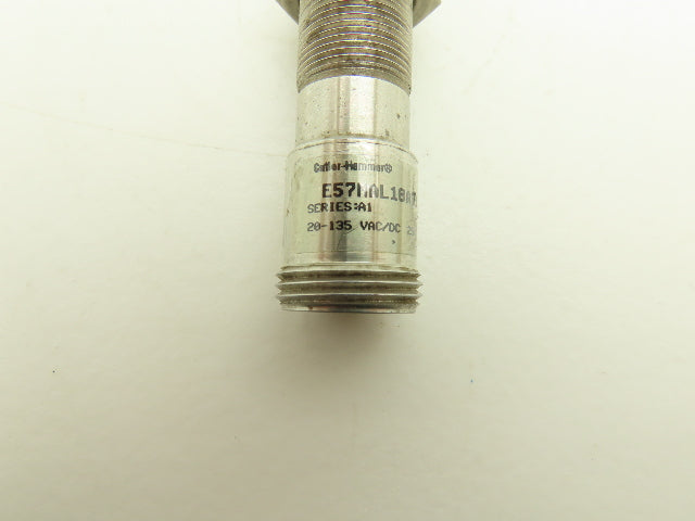 Cutler Hammer E57MAL18AT13B1 Proximity Sensor 18mm Dia 20-135V AC/DC 5mm Range