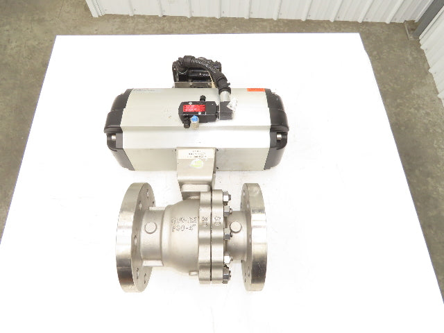 Flowserve B175S10 4" SS Flanged Ball Valve #300 Automax Pneumatic Actuator 24VDC