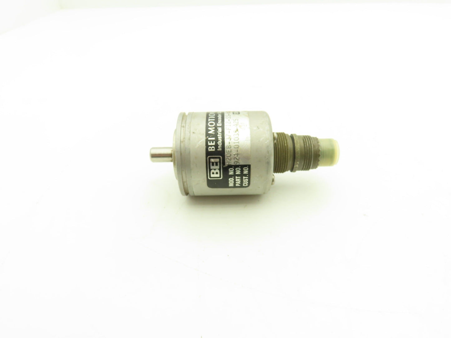 BEI H20EB-37-F12-SS-600-A-3904R-EM16-5V Rotary Encoder 3/8" Shaft 7-Pin 600 Inc