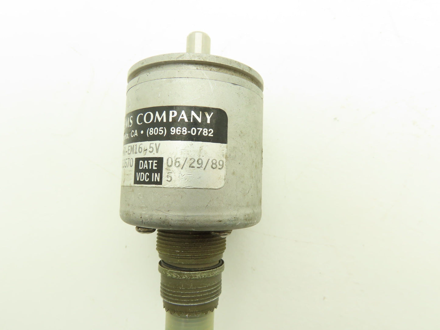 BEI H20EB-37-F12-SS-600-A-3904R-EM16-5V Rotary Encoder 3/8" Shaft 7-Pin 600 Inc