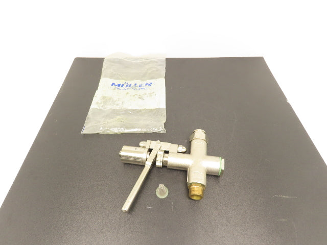 Müller Tankanlagen Pneumatic & Manual Filler Globe Valve Stainless Brass Metered
