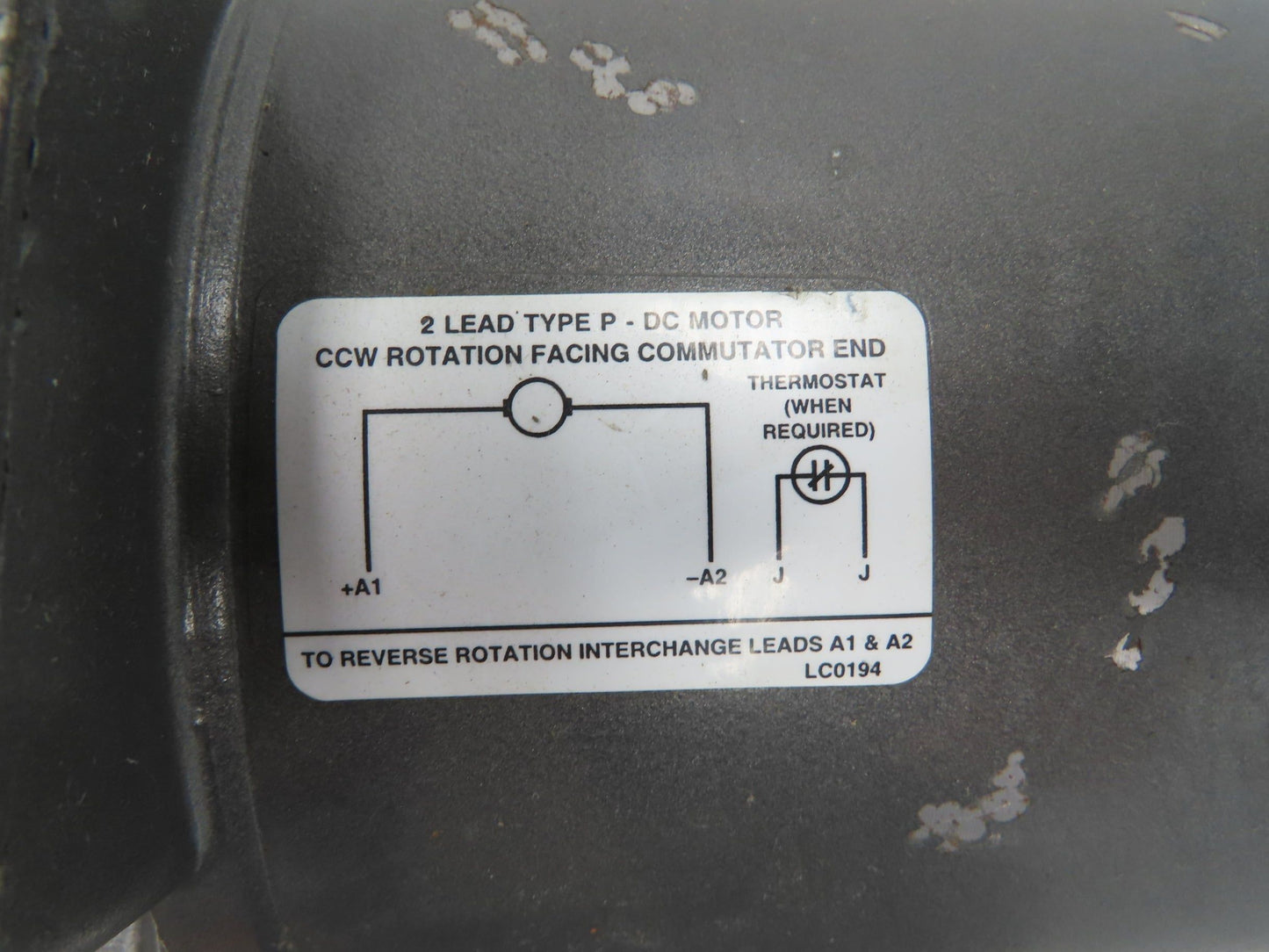 Baldor CDP3575 DC Motor 1.5Hp 7.7A 1750rpm 180VDC 145TC Type 3536P M35P432Z164