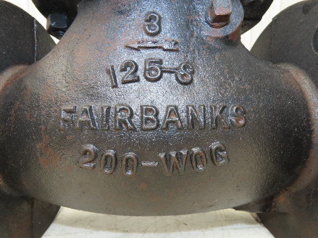 Fairbanks 3 125-S 200-WOG Swing Check Valve Cast Iron 3" Flanged