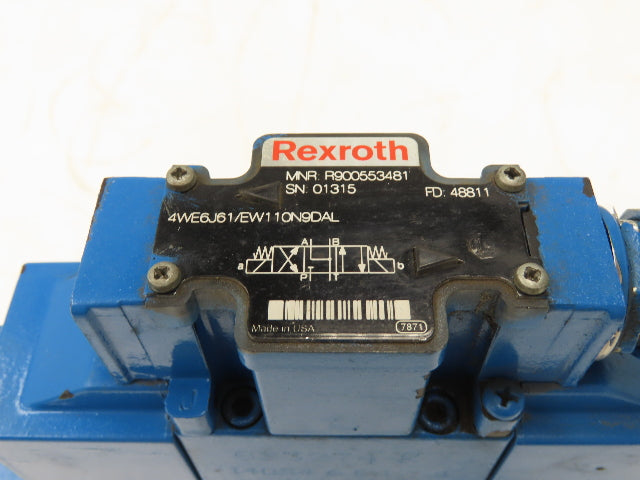 Rexroth 4WE6J61/EW110N9DAL Directional Solenoid Valve H-4WEH25U64/6EW110N9ES2DAL