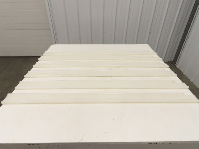 PTFE Conveyor Nylon Slide Guard 3/4"Dia Edge 3-1/2"Height 47-1/2"Length Lot of 6