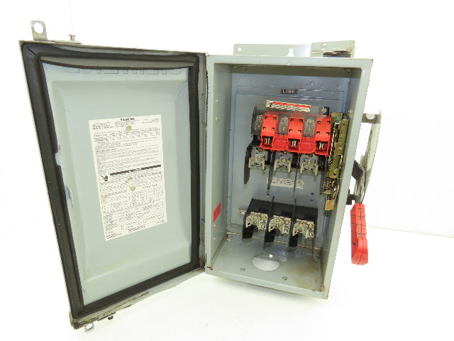 Siemens HF362J Safety Disconnect Switch 60A 3 Pole 600V AC Fusible