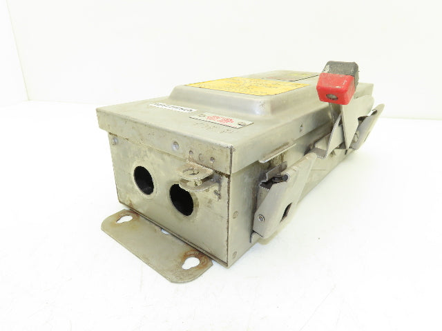 Square D HU361DS Safety Disconnect Switch 30 Amp 600V 3 Pole Non-Fused SS F06