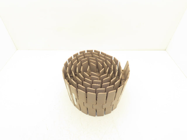 MCC HDFM 750 XL 7.5" TableTop Chain Plastic Conveyor Belt Side-Flex 10' Tan