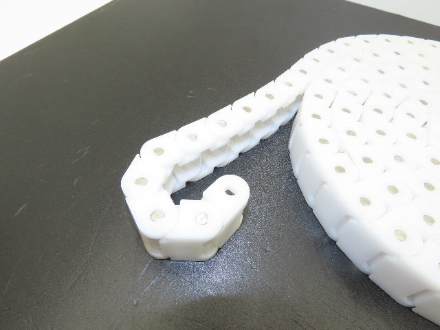 Tsubaki RSP 60P Flat Top Plastic Conveyor Chain White Poly 3/4"Pitch 1.18"W 7'L