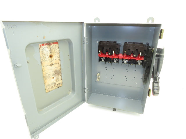 Square D HU461 Disconnect Safety Switch 30A 600V Non-Fused 4 Pole