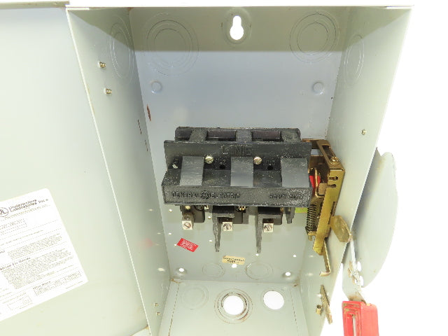 General Electric THN3362 Model 10 GE Safety Disconnect Switch 60A 600VAC