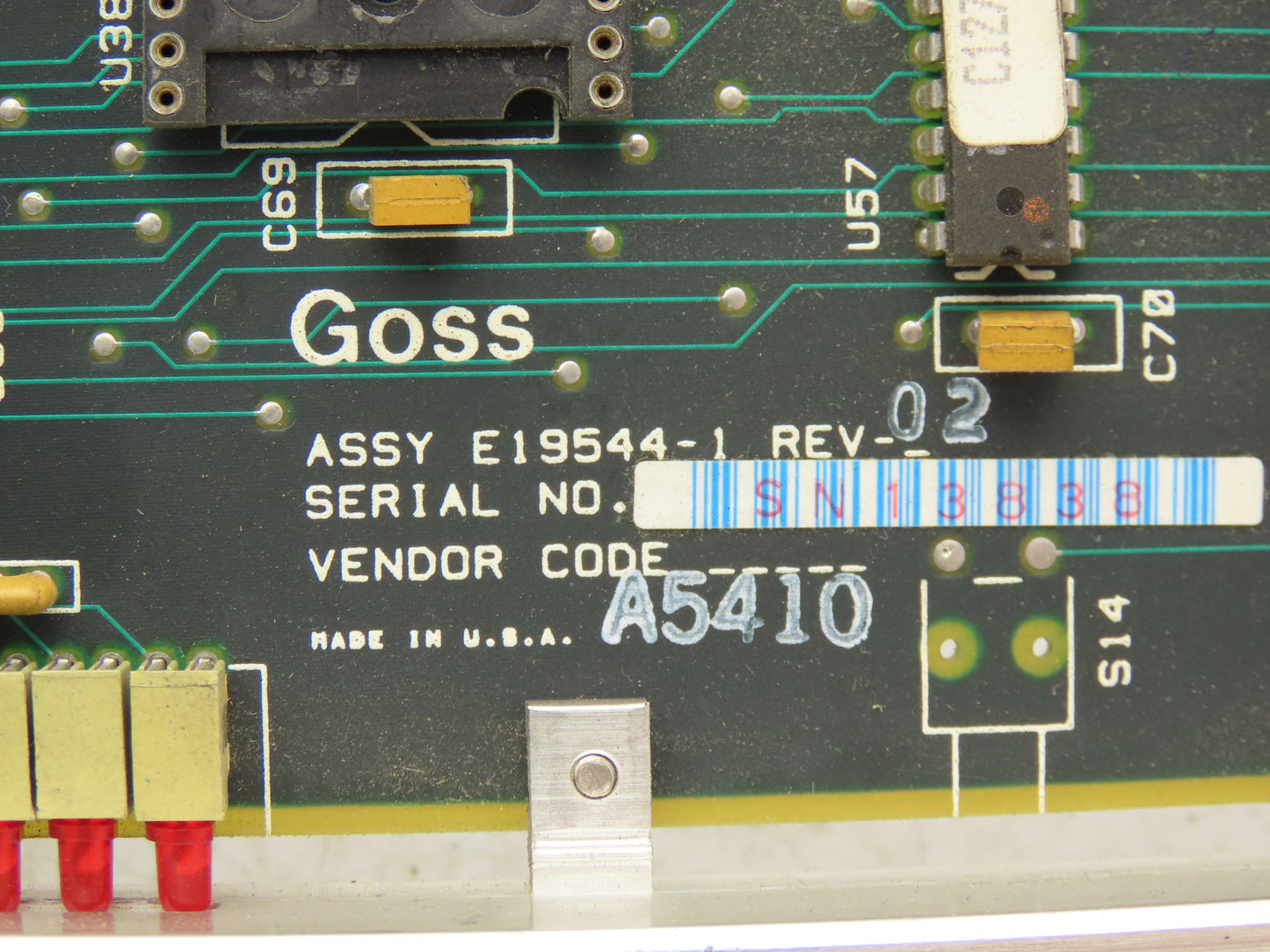 Goss E19544-1 CPU Board Rev 02