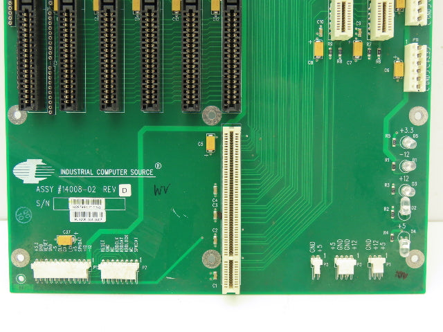 Industrial Computer Source 14008-02 Backplane Rev D 2 PCI 5 ISA Slots