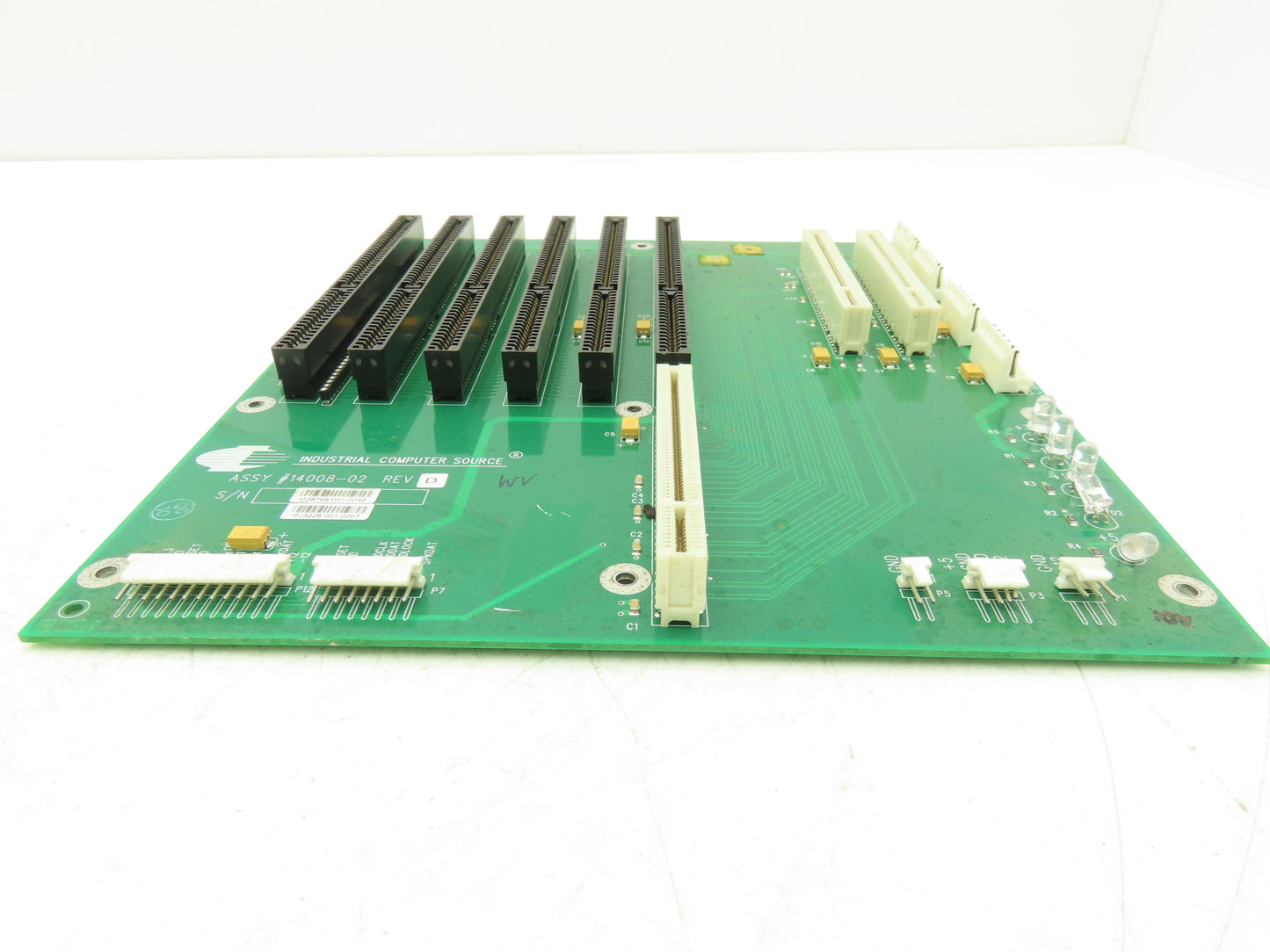 Industrial Computer Source 14008-02 Backplane Rev D 2 PCI 5 ISA Slots