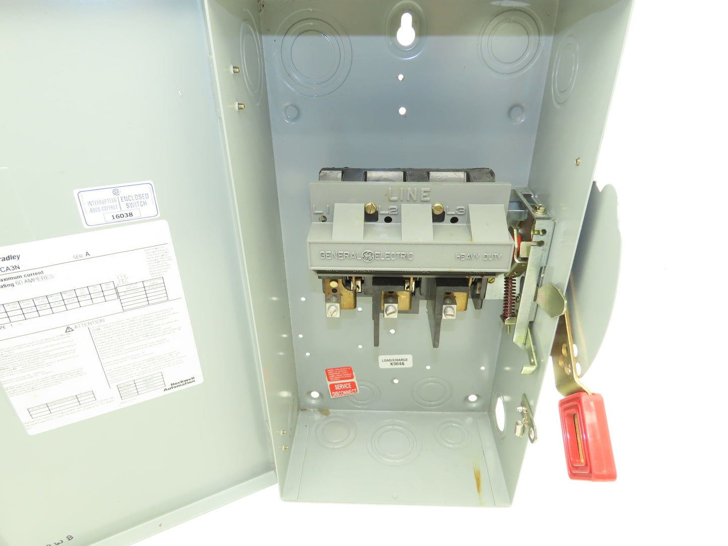 Allen Bradley 1494H-CA3N 1494H-CA3N Safety Disconnect Switch 60A 600VAC