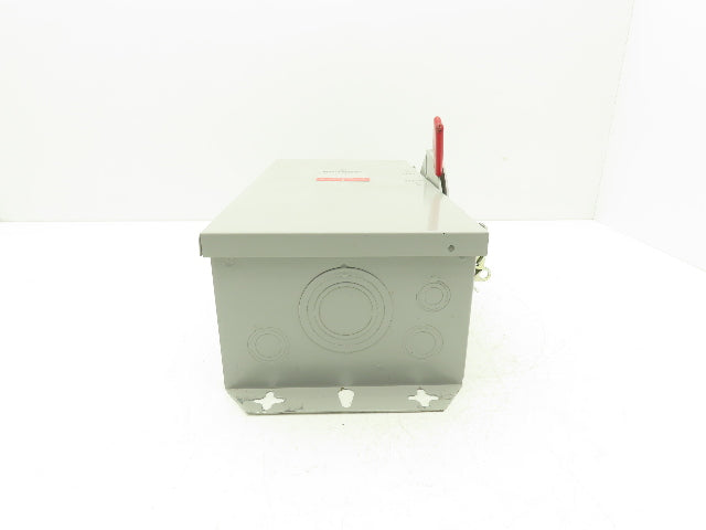 Westinghouse RHUN361 Safety Disconnect Switch 30A 600VAC 30HP
