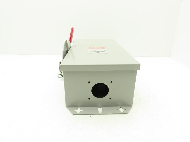 Westinghouse RHUN361 Safety Disconnect Switch 30A 600VAC 30HP