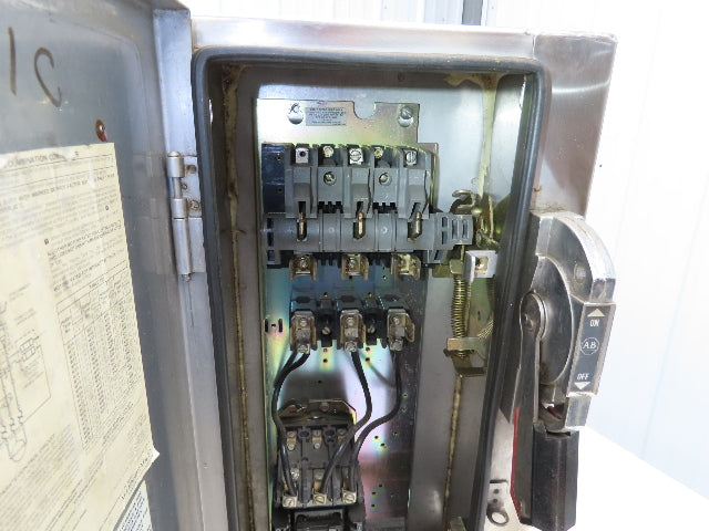 Allen Bradley 512-BCA-25 Combination Motor Starter 30A Disconnect 600V 3Ph 10Hp