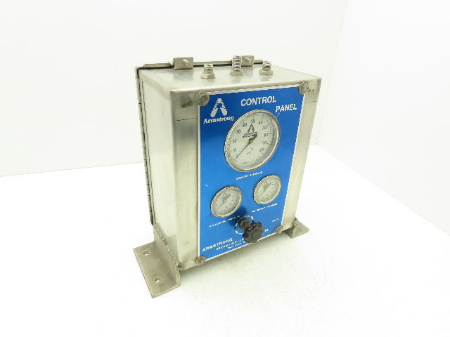 Armstrong Control Panel B-2573 Pneumatic Pressure Regulator Panel W/Gauges