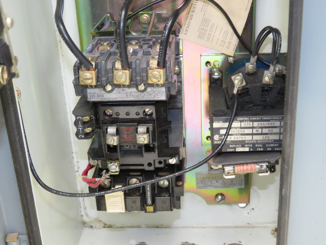 Allen Bradley 512-BJB-6-25 Combination Starter NEMA Size 1 Fusible 10HP 600V 3ph