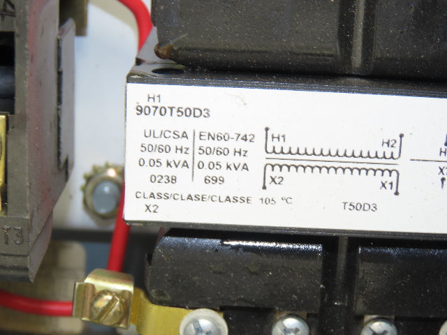 Square D Combination Motor Starter Non Fusible 10HP 600V 3ph 120V Coil