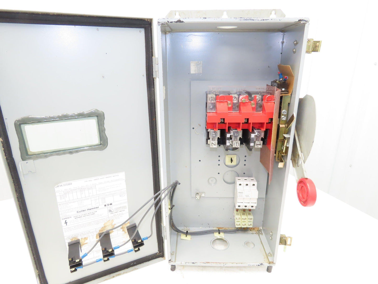 Cutler Hammer Eaton DH363UDKW Safety Disconnect Switch 100A 600V 3Ph Non Fused
