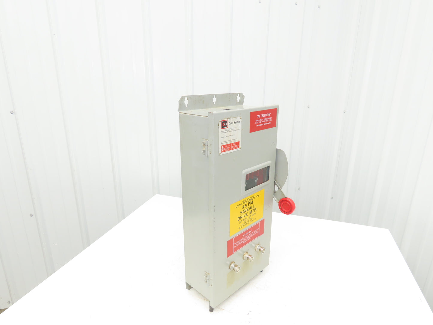 Cutler Hammer Eaton DH363UDKW Safety Disconnect Switch 100A 600V 3Ph Non Fused