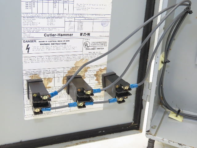 Cutler Hammer Eaton DH363UDKW Safety Disconnect Switch 100A 600V 3Ph Non Fused