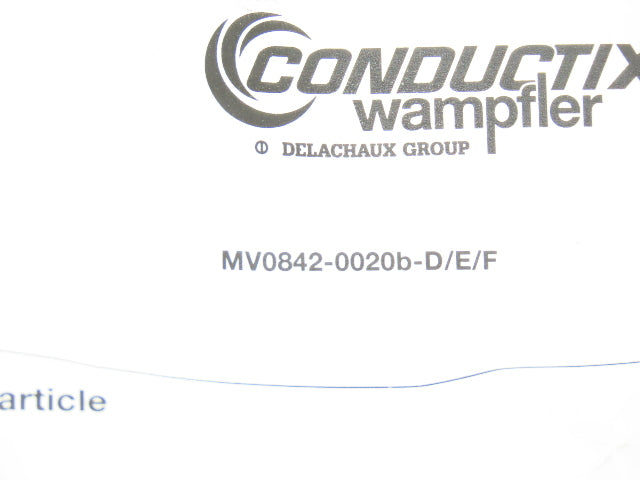 Conductix Wampfler MV0842-0020b Current Collector Shoe 7 Conductor Power Car