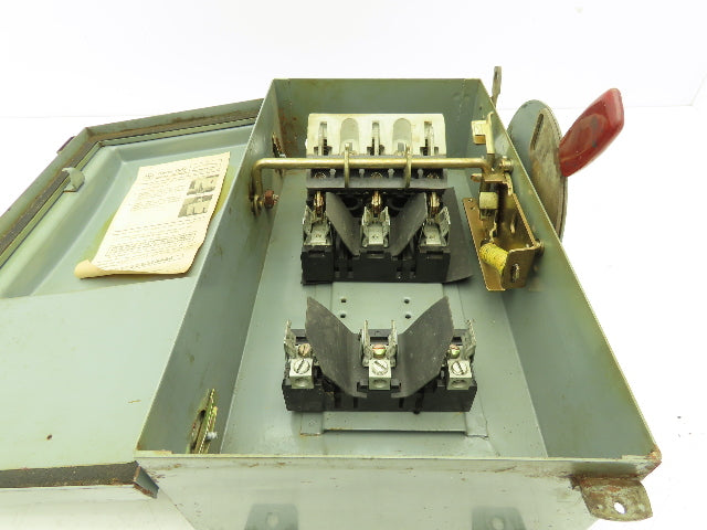 Westinghouse JHF361 Safety Disconnect Switch 30A 600VAC Fused 30HP
