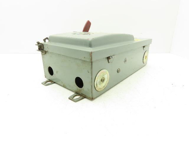 Westinghouse JHF361 Safety Disconnect Switch 30A 600VAC Fused 30HP