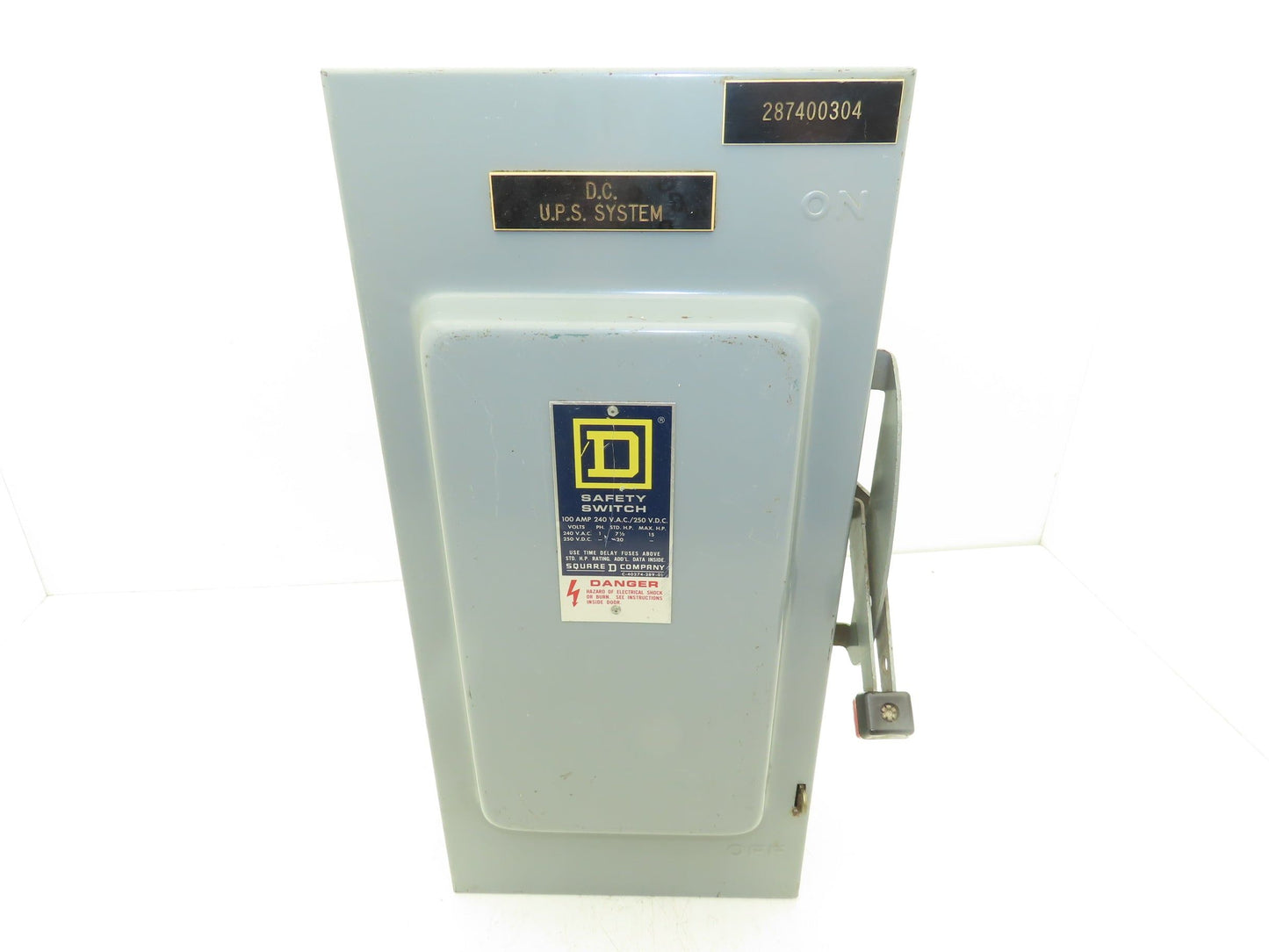 Square D H-223 Safety Disconnect Switch 100A 250VAC Fused 20HP
