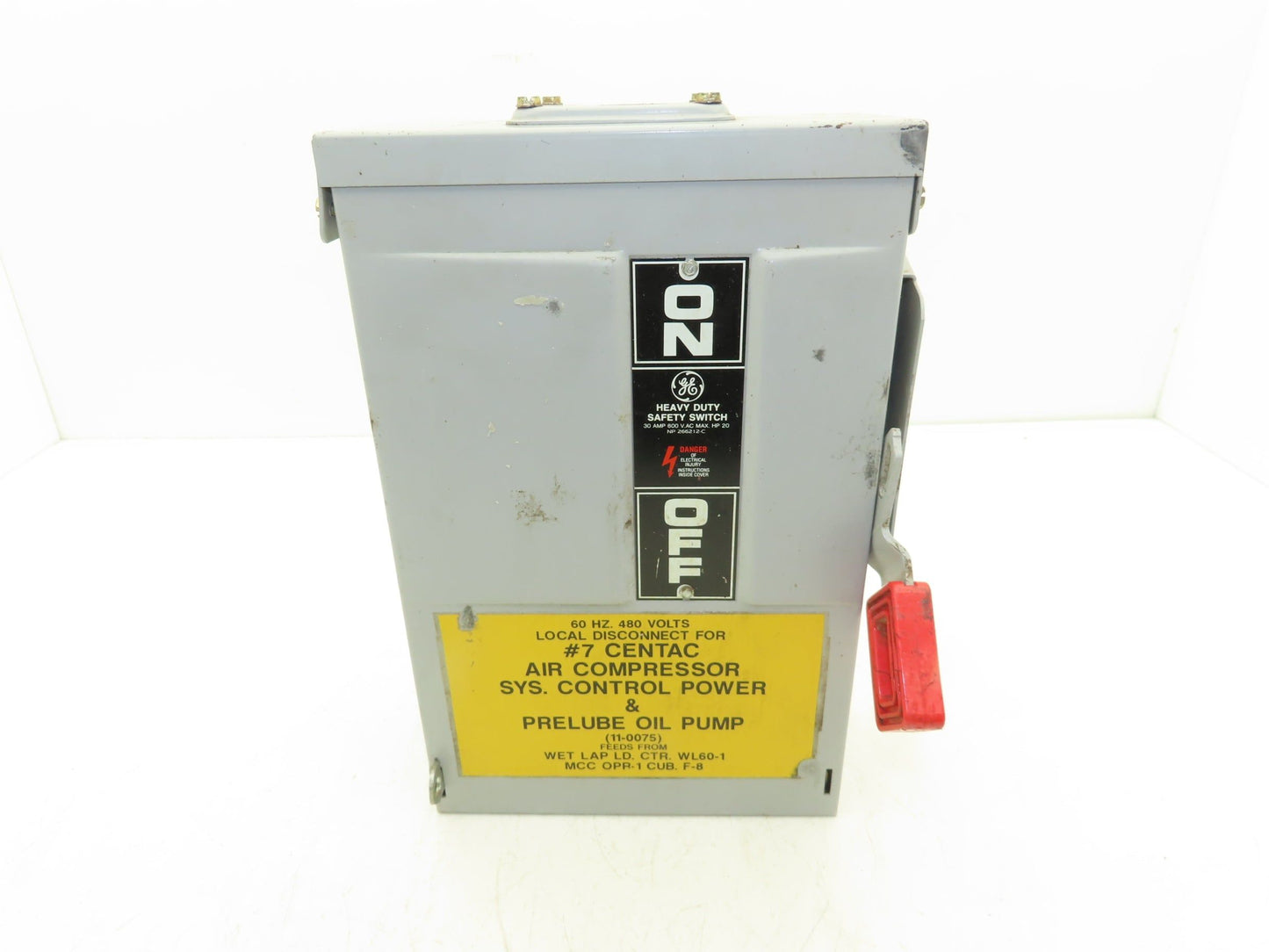 General Electric TH3361R Model 7 GE Safety Disconnect Switch 30A 600VAC Fused