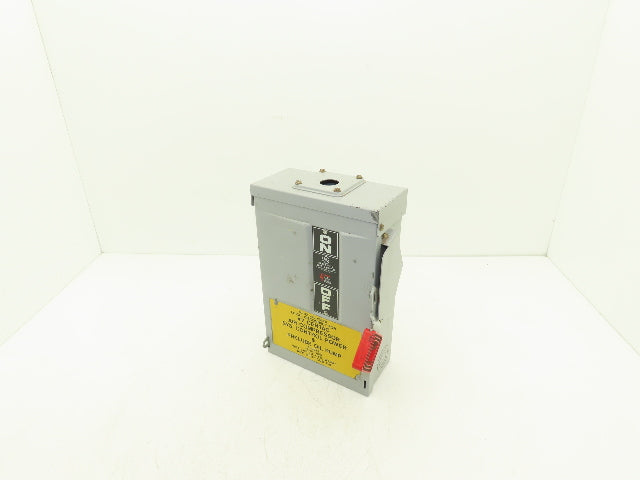 General Electric TH3361R Model 7 GE Safety Disconnect Switch 30A 600VAC Fused