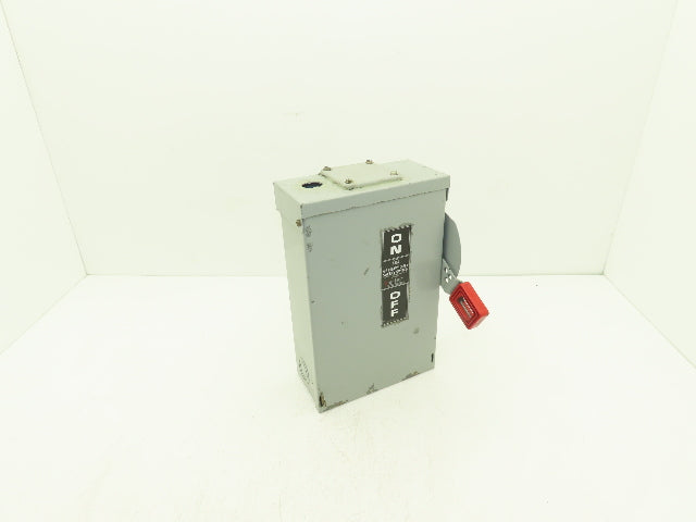 General Electric TH3361R Model 10 GE Safety Disconnect Switch 30A 600VAC Fused