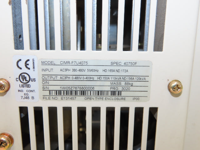 Magnetek CIMR-F7U4075 Flux Vector Crane Controls Inverter Drive