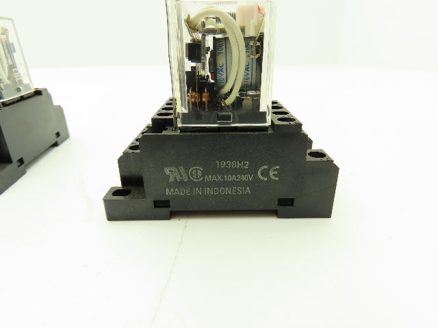 Omron LY4N 24VDC Relay W/Base Lot of 10