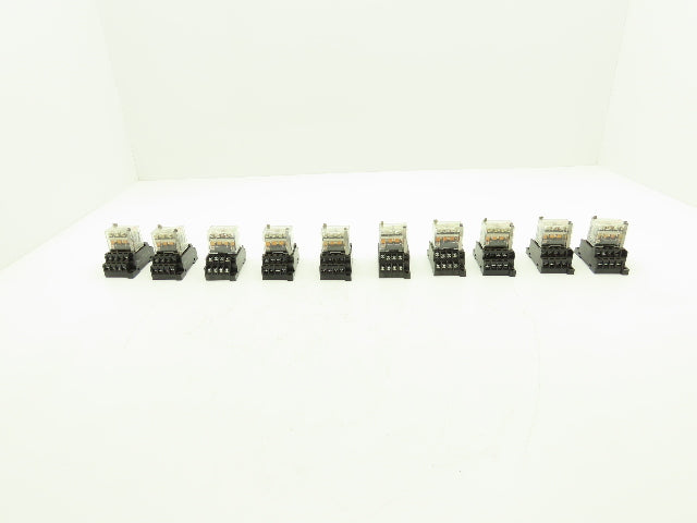 Omron LY4N 24VDC Relay W/Base Lot of 10