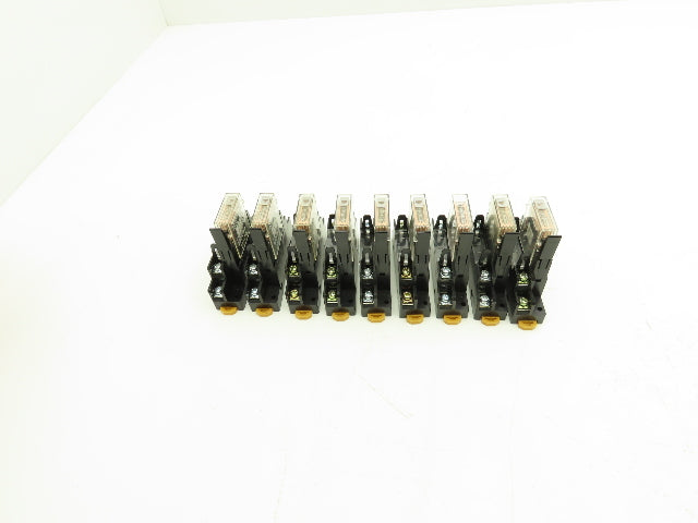 Omron G7T-1112S Relay W/Base 10A 30vdc/240-250vac 1/2Hp 24v Coil Lot of 9