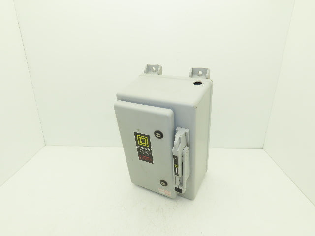 Square D HU-361-DF Safety Disconnect Switch 30A 600VAC 30HP 3Ph Non Fused