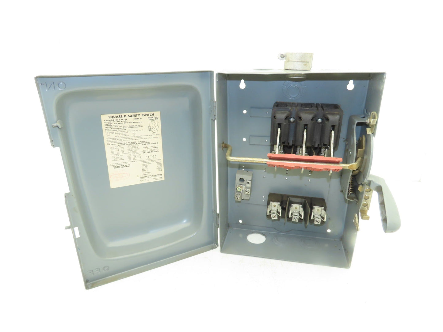 Square D H362-N Safety Disconnect Switch 60A 480VAC 30HP 3Ph Fused