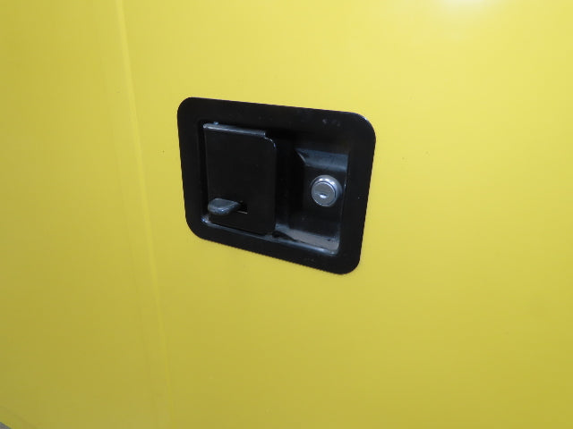 Uline H-1563M-Y Yellow Flammable Safety Cabinet Dual Door 30 Gallon Liquid