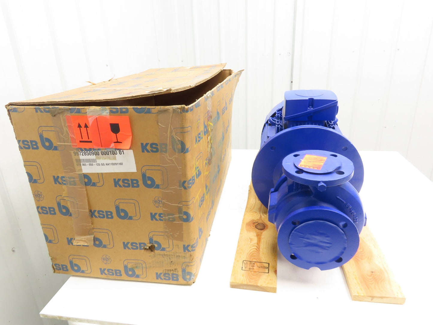 KSB ETB 065-050-125 GG AA11D201102 Etabloc Centrifugal Pump 80m³/h 12kw 460V 3PH