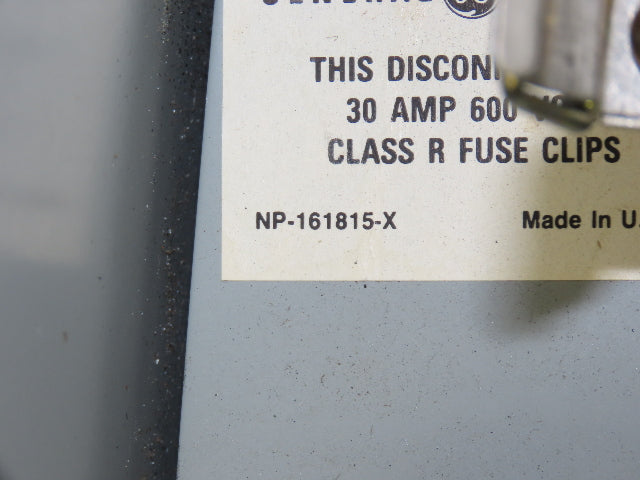 General Electric NP-161815-X Combination Motor Starter Fused 30 Amp 600VAC 10HP