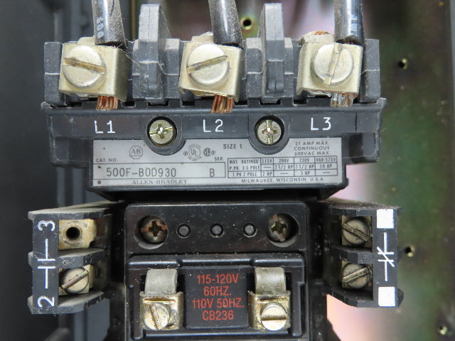 Allen-Bradley 502-T694890-1 Combination Starter Fusible 600V 3PH 10HP 120V Coil
